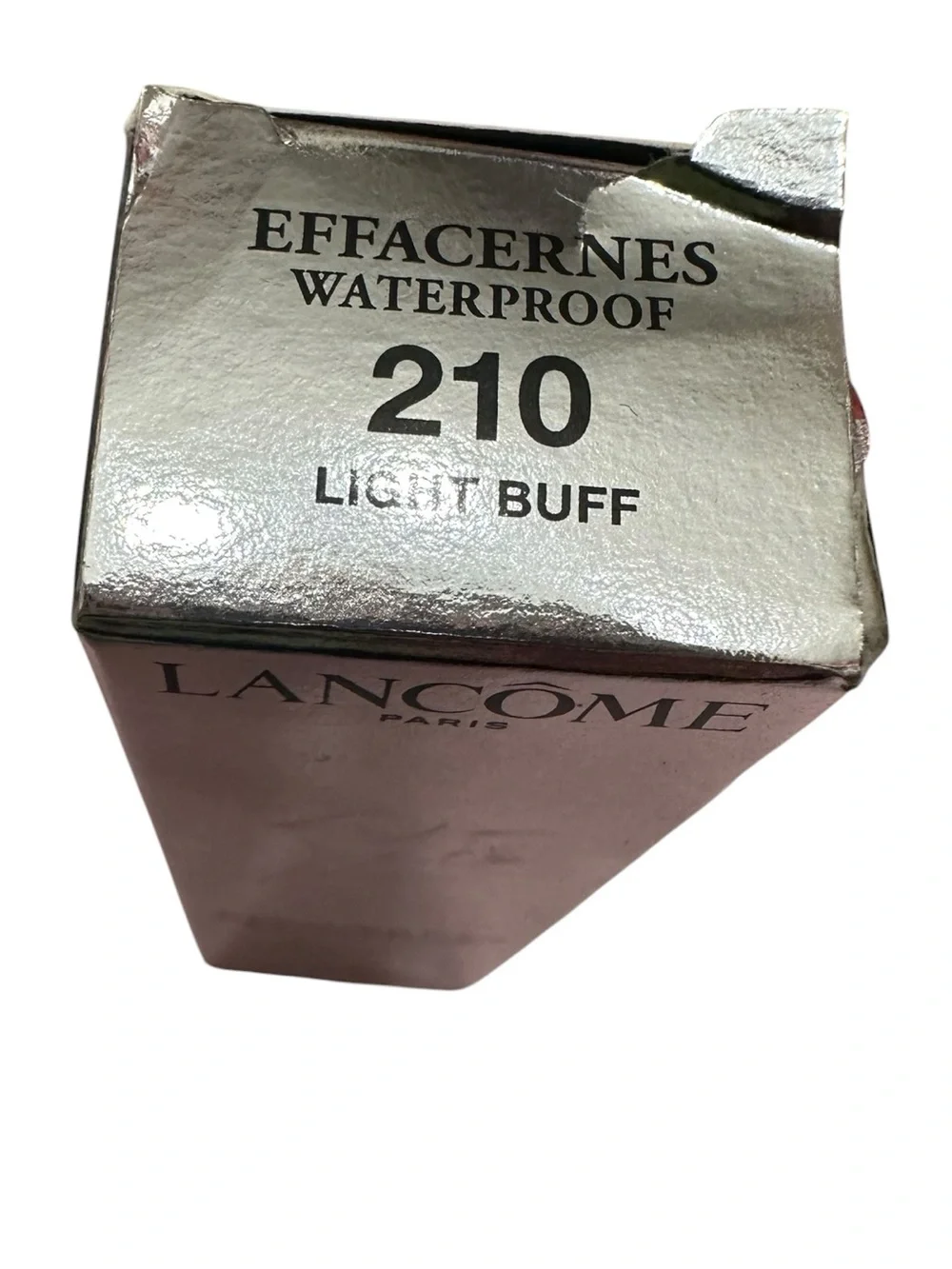 Lancome Effacernes Waterproof Concealer 210 Light Buff - Silver & Pink Box